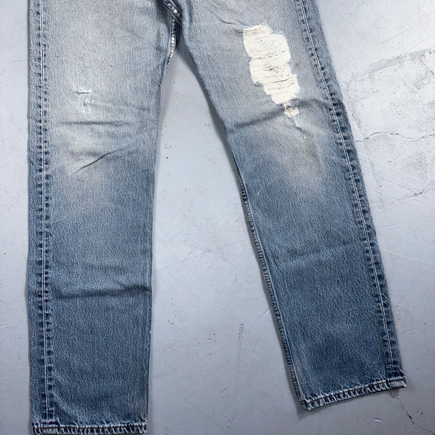 Levis 501 Vintage 90s XX Straight Leg Mexico Jeans 34x36 Light Wash Act 31x33