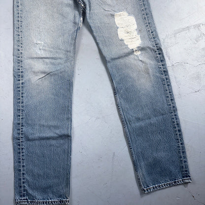 Levis 501 Vintage 90s XX Straight Leg Mexico Jeans 34x36 Light Wash Act 31x33