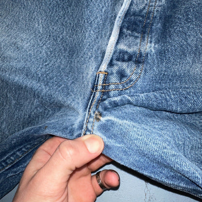 Levis 501 Vintage 90s USA XX Straight Leg Jeans Blue Med Wash 34x38 Act 31x33