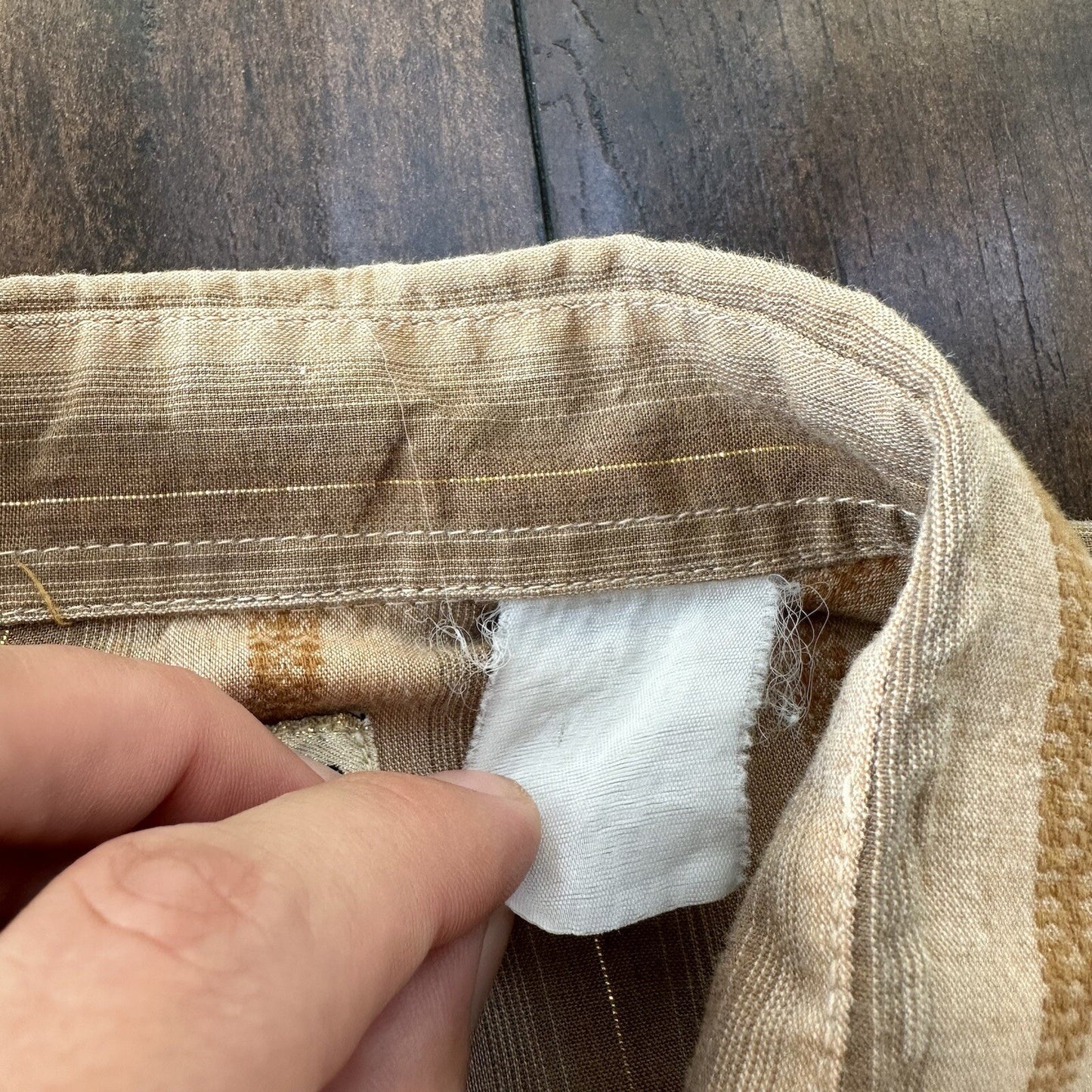 Mens ROPER Gold Collection Pearl Snap Button Front Pockets Western Shirt M Gold