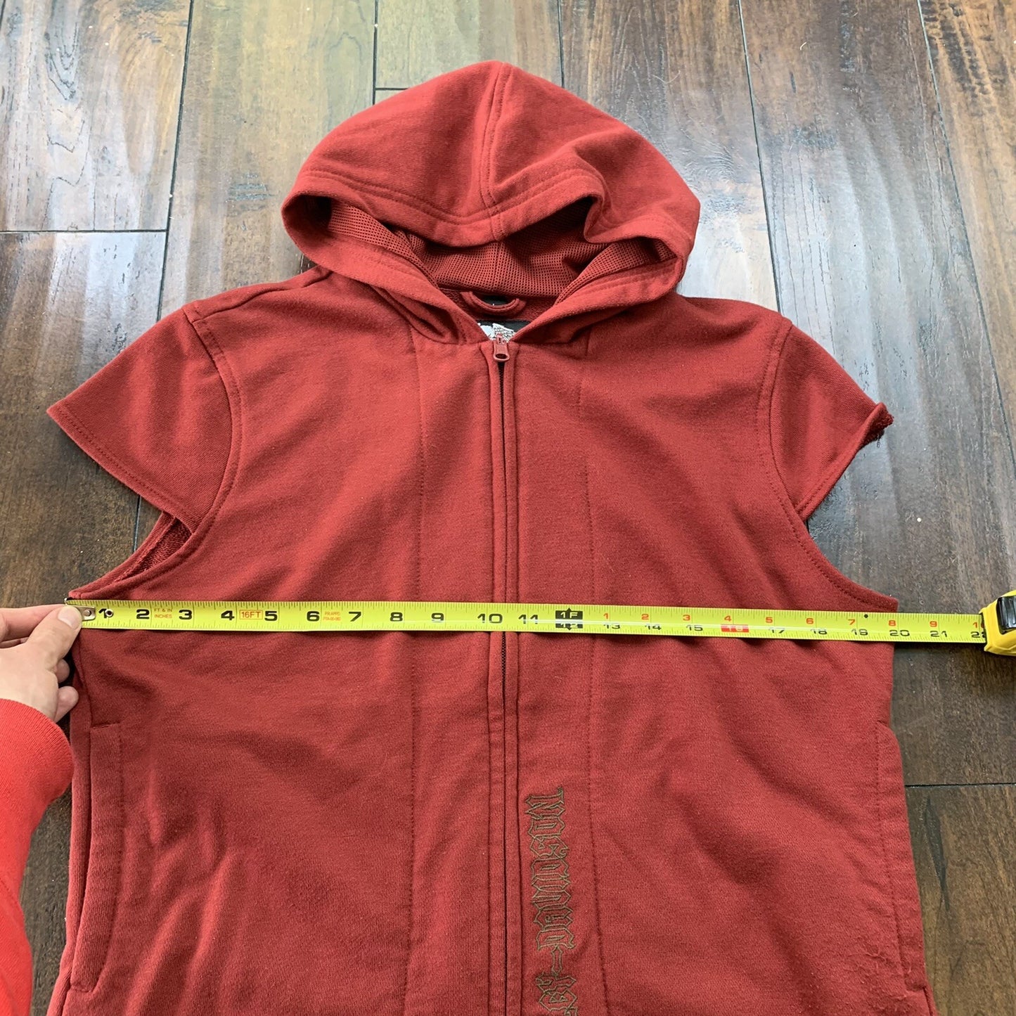 Harley Davidson Womens L Red Full Zip Fleece Vest Zipper Shirt Vintage Y2K