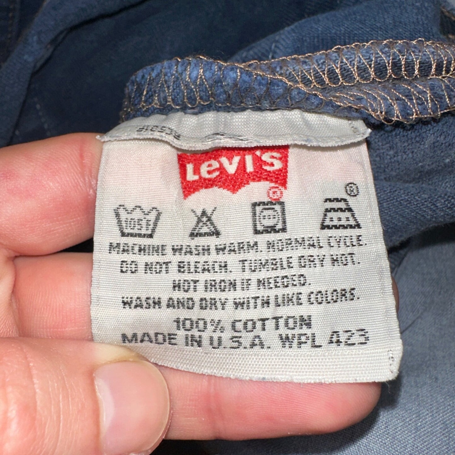 Levis 501 Vintage 90s USA XX Straight Leg Jeans Blue Overdyed 33x30 Act 32x29