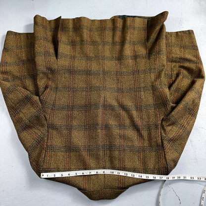 VTG Mens Suit 42 Jacket Sport Coat Rockabilly 80s 70s Wool Stripe Brown Short