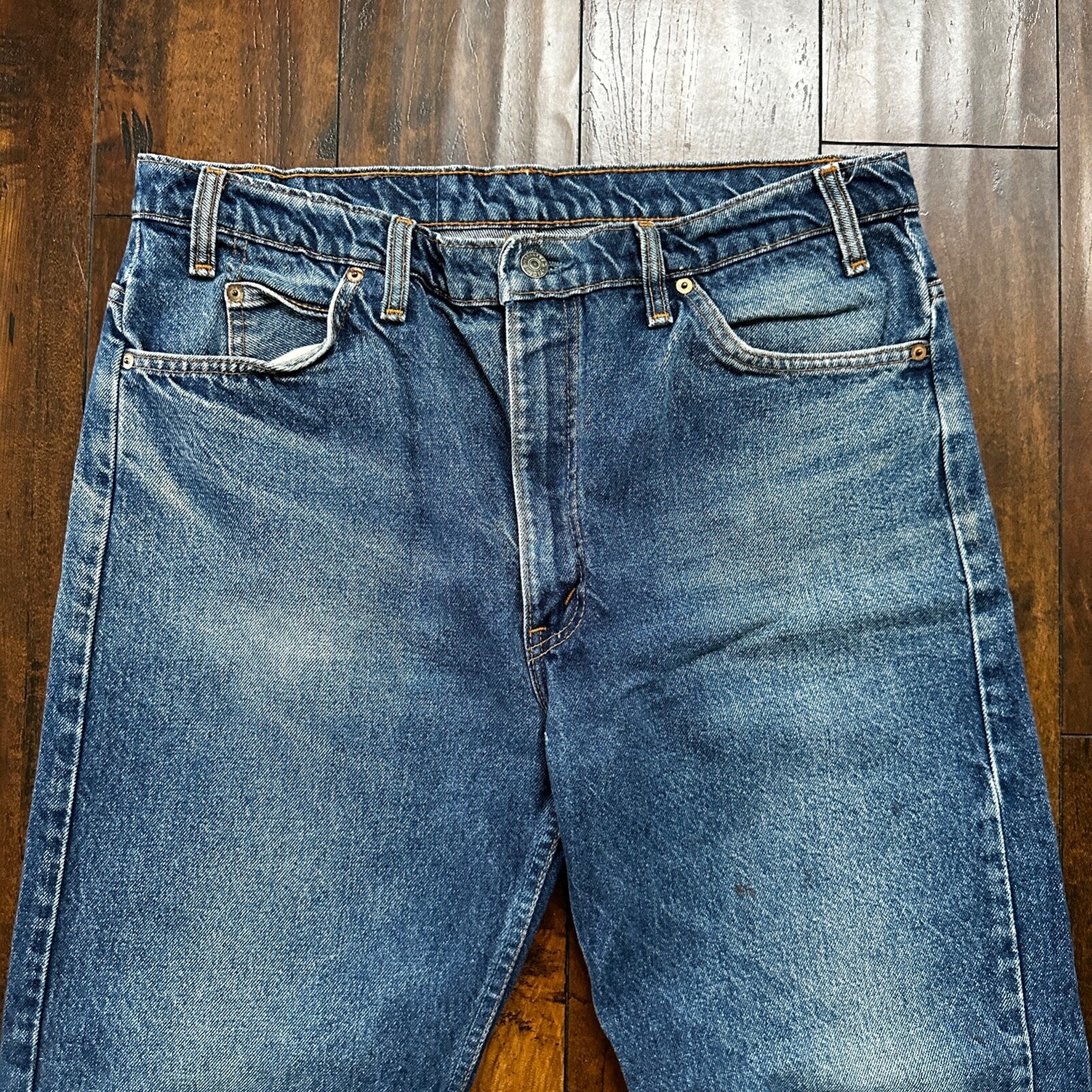 Vintage 90s Levis 505 Jeans Mens 38x30 Orange Tab Denim Canada 40505 35x29