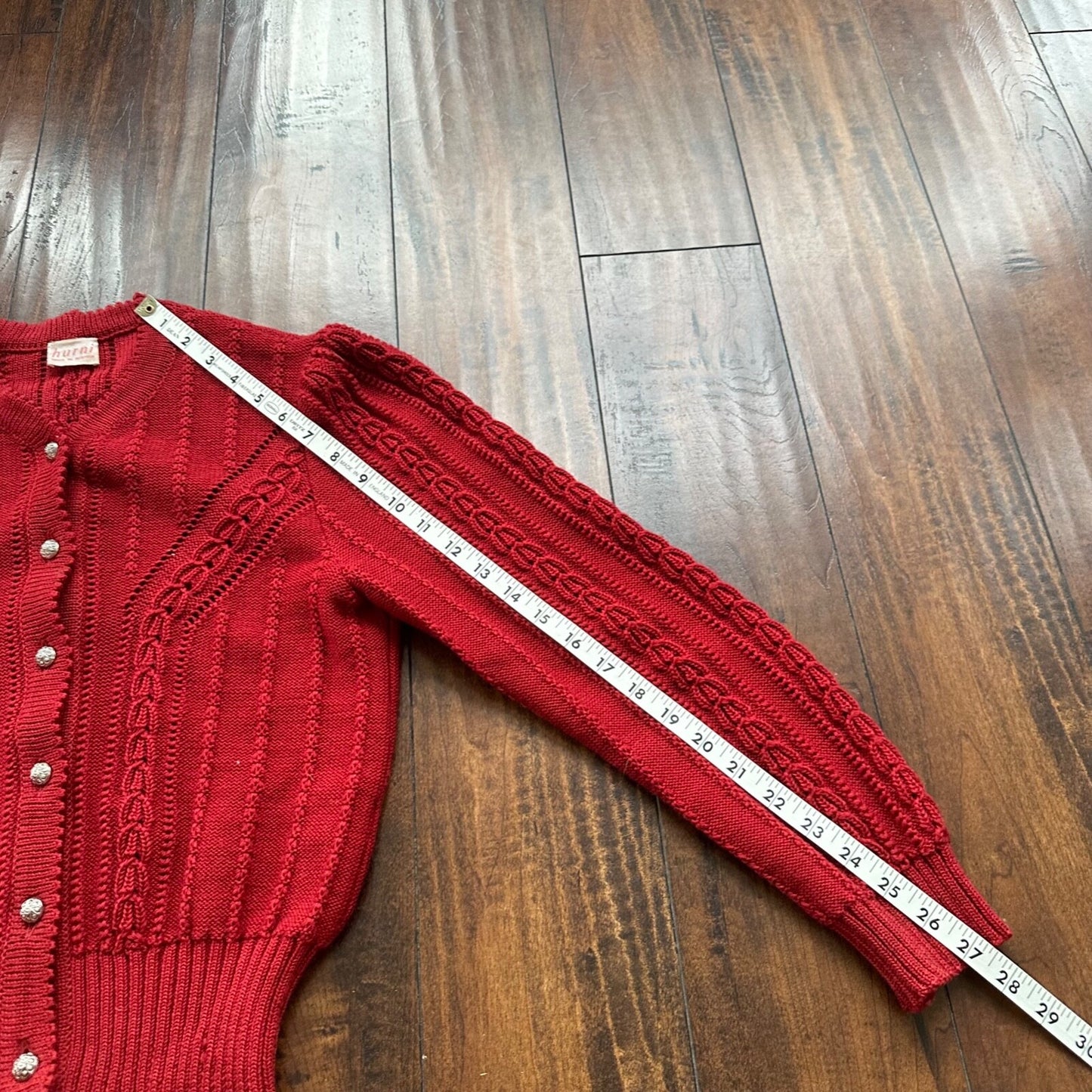 Vintage Hurni Austria Women's Cardigan Sweater 1960s Rockabilly Knit