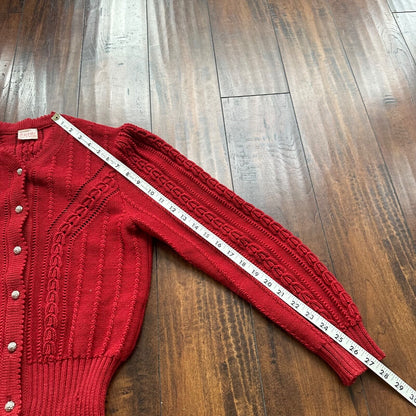 Vintage Hurni Austria Women's Cardigan Sweater 1960s Rockabilly Knit