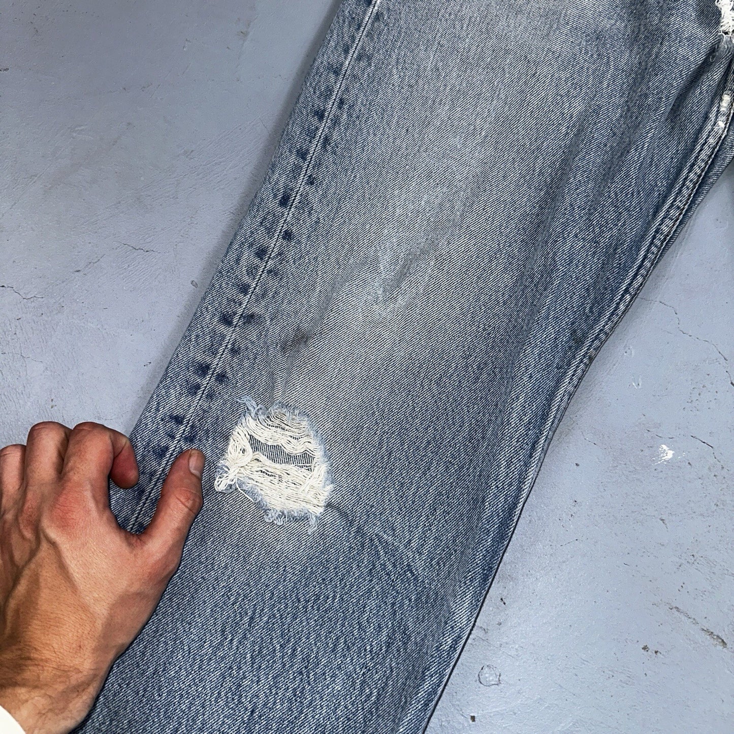 Levis 501 Vintage 90s Mexico Straight Leg Jeans 34x36 Y2K Light Wash Act 31x31