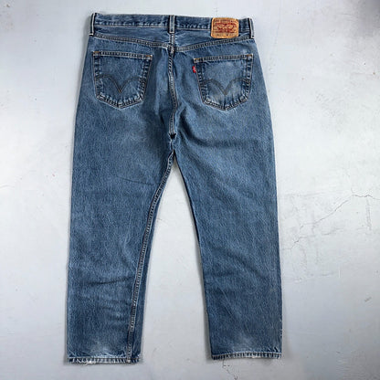 Levis 501 Vintage Y2K Mexico Straight Leg Jeans 38x32 90s Med Wash Act 36x28