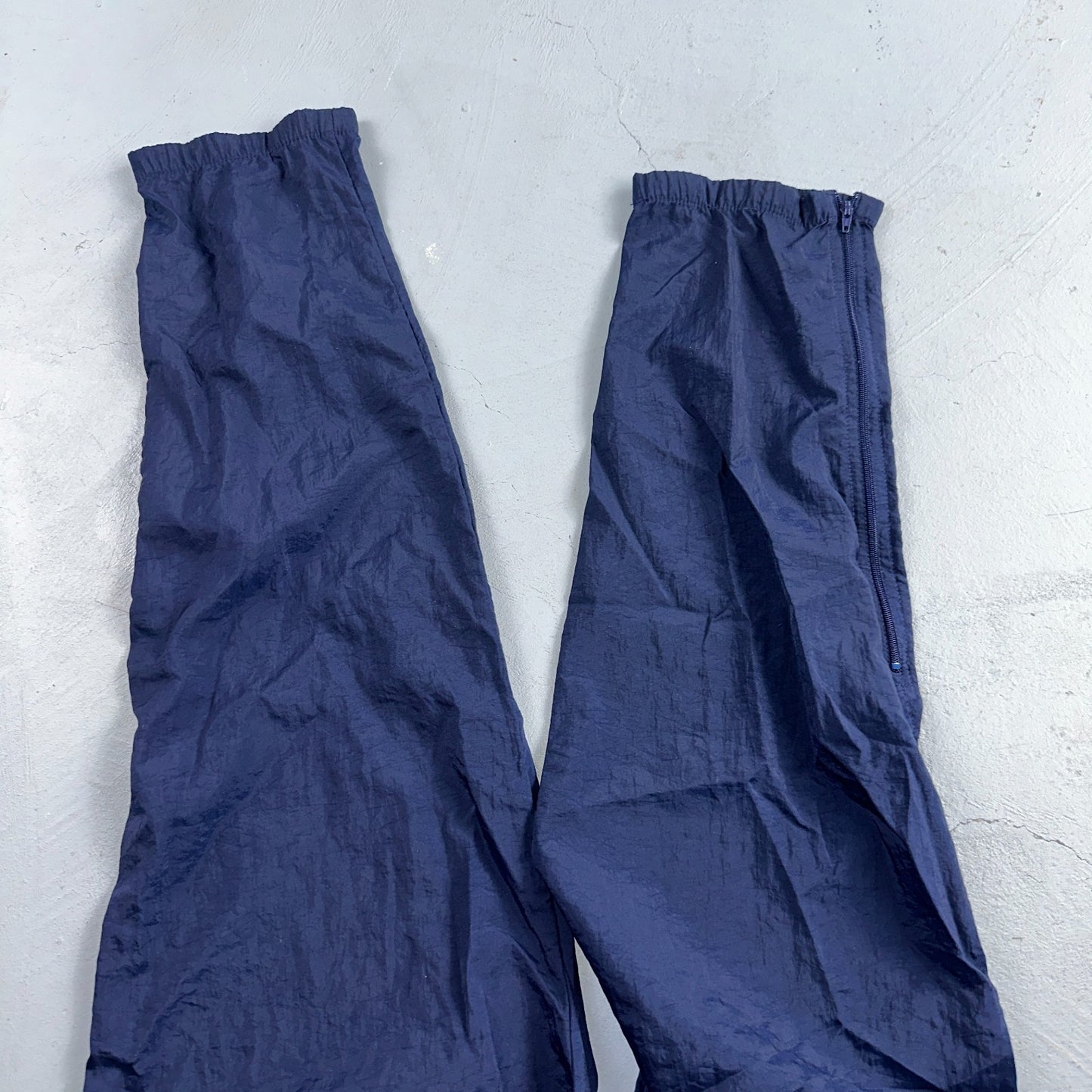 Nike VTG 90s Windbreaker Track Pants Ankle Zip Unlined Navy 1990s Essential