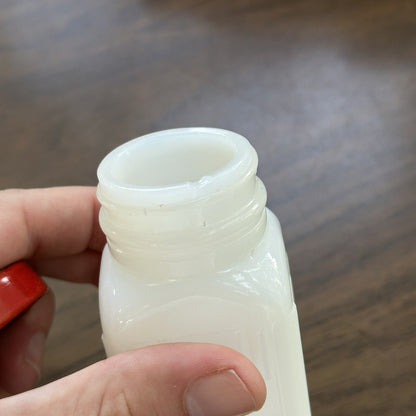 Griffith Milk Glass Spice Jar Set with Wooden Rack USA 1930s Art Deco 12 Pc