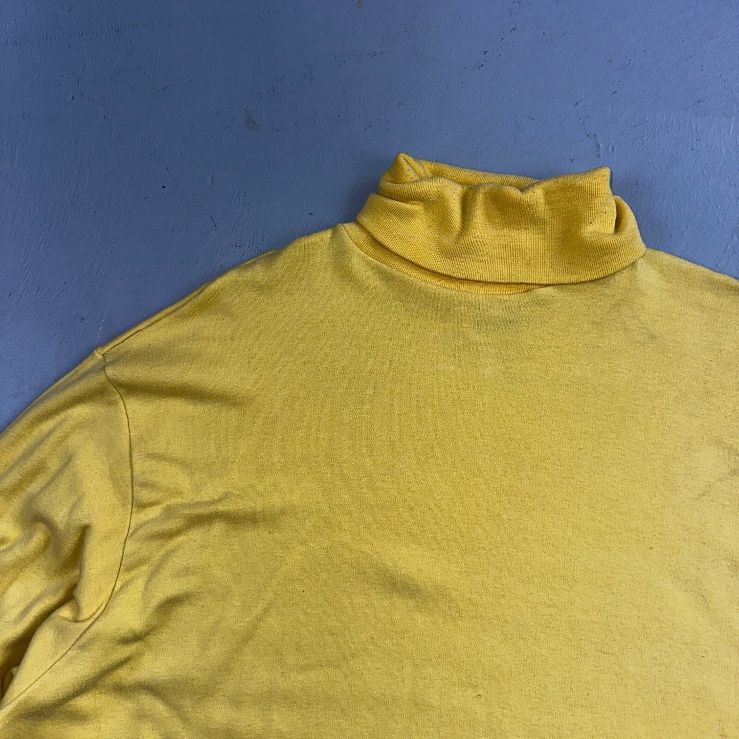 Mens Ski Skins Long Sleeve Turtleneck Shirt Thermal Base Layer Yellow XL VTG 80s