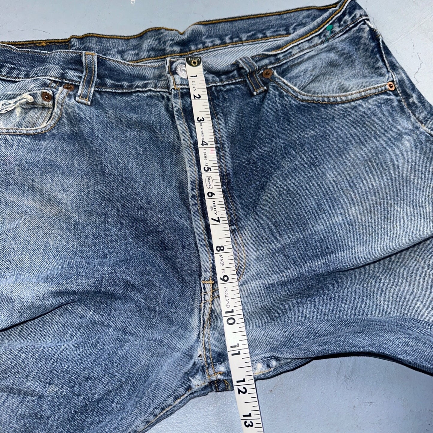 Levis 501 Vintage 90s UK XX Straight Leg Jeans 36x32 Blue Med Wash Act 33x30