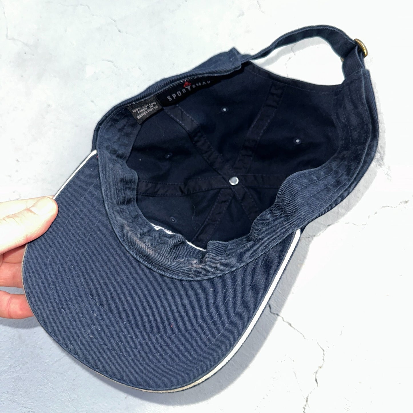 Hoopla Funny VTG Hat Cap Snapback Sponge Bob Navy Blue Sportsman Cool 90s