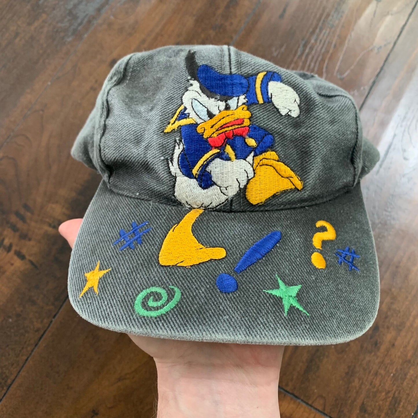 Donald Duck Vintage Hat Cap Snapback Rare Disney Angry Funny Cute 80s 90s Goofy
