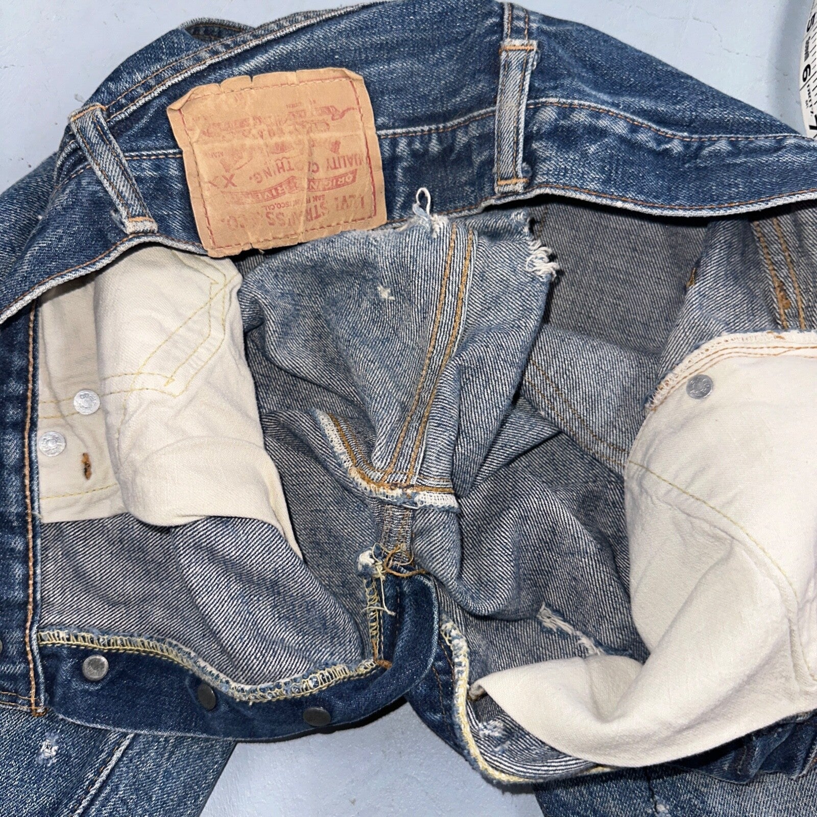 Levis 501 Big E Vintage 60s Redline Selvedge USA XX Boot Cut 517 Jeans Act 27x32