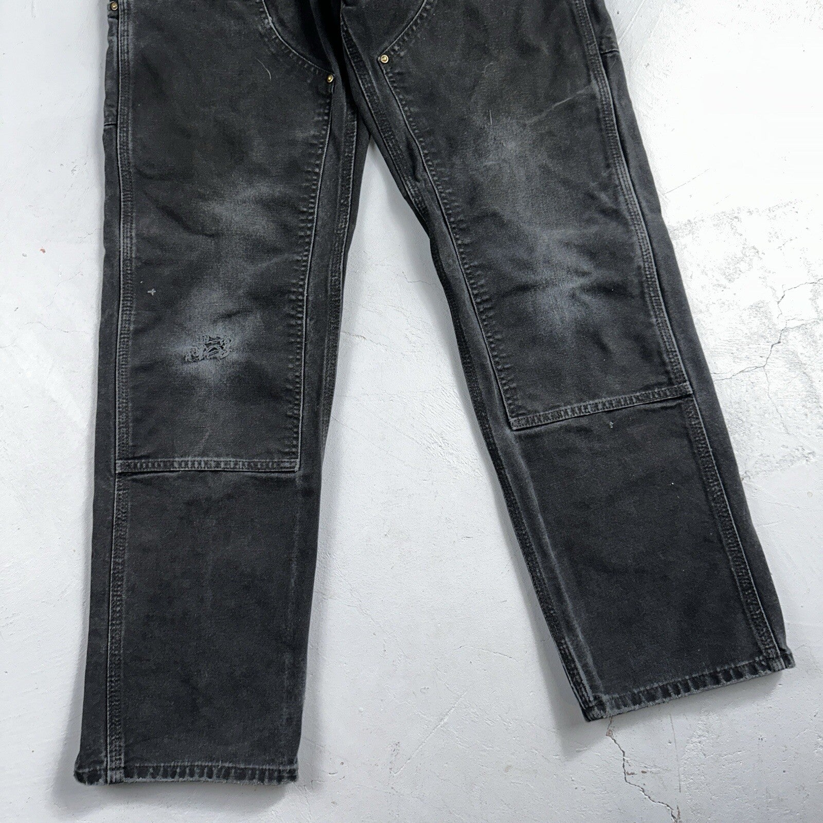 Carhartt VTG Double Knee Carpenter Pants Mexico B01 B136 BLK Black 30x34 A 27x31