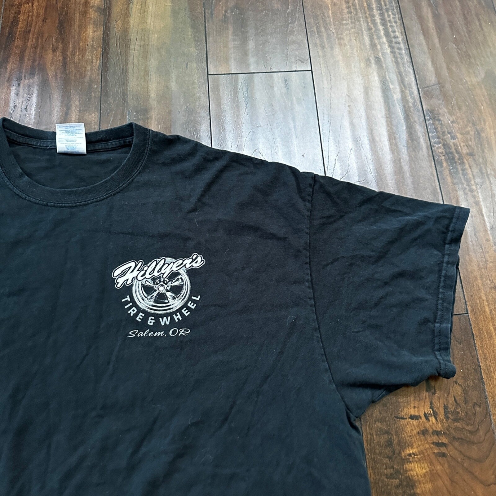 Salem Oregon VTG T Shirt Classic Cars Driving Old Nascar Antique Rim PDX Tire