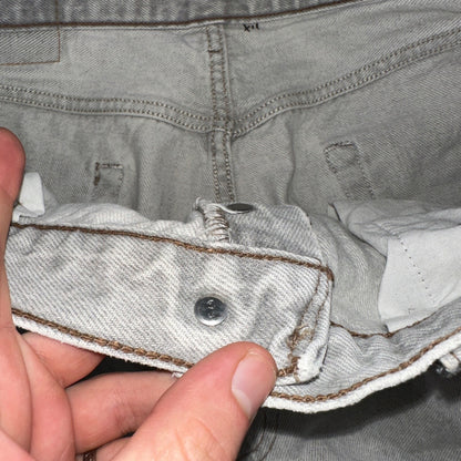 Levis 501 Vintage 90s USA XX Straight Leg Jeans Gray Light Wash 36x32 Act 33x30