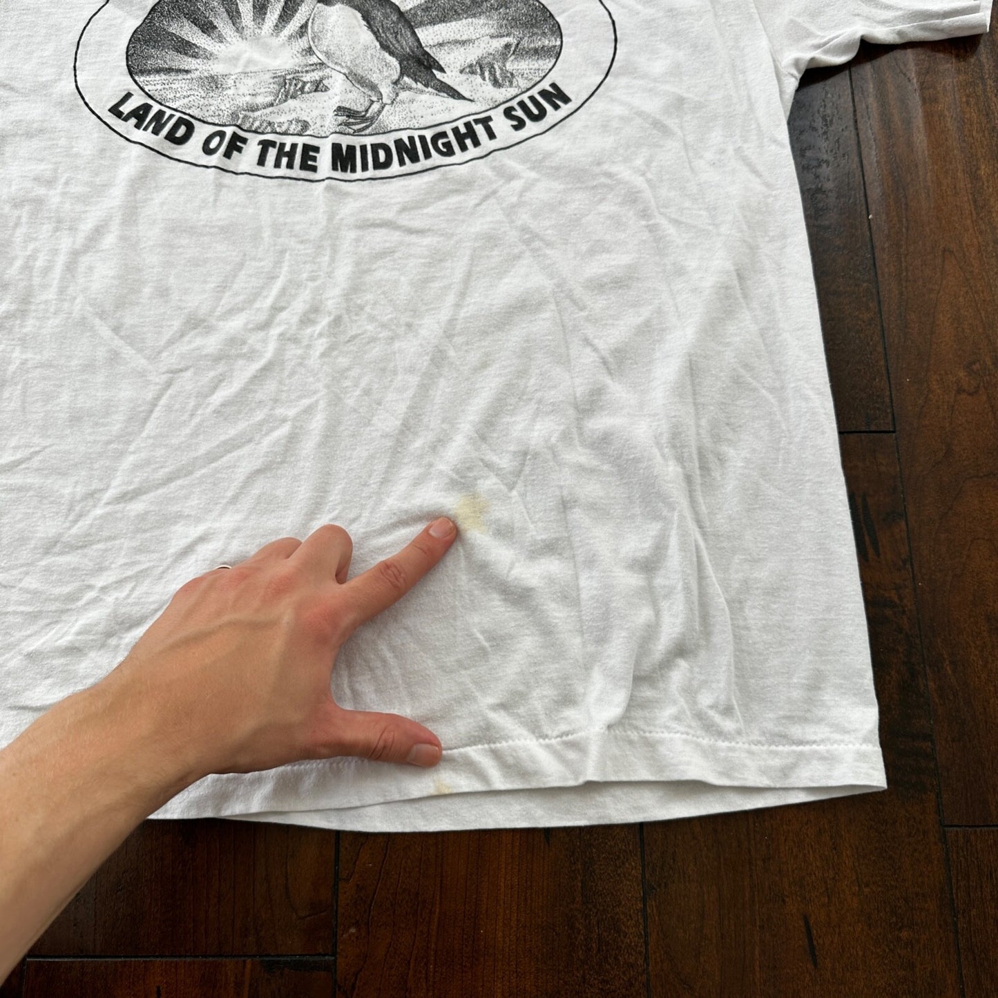 Iceland Midnight Sun Vintage T Shirt Single Stitch 80s Funny Humor Penguin