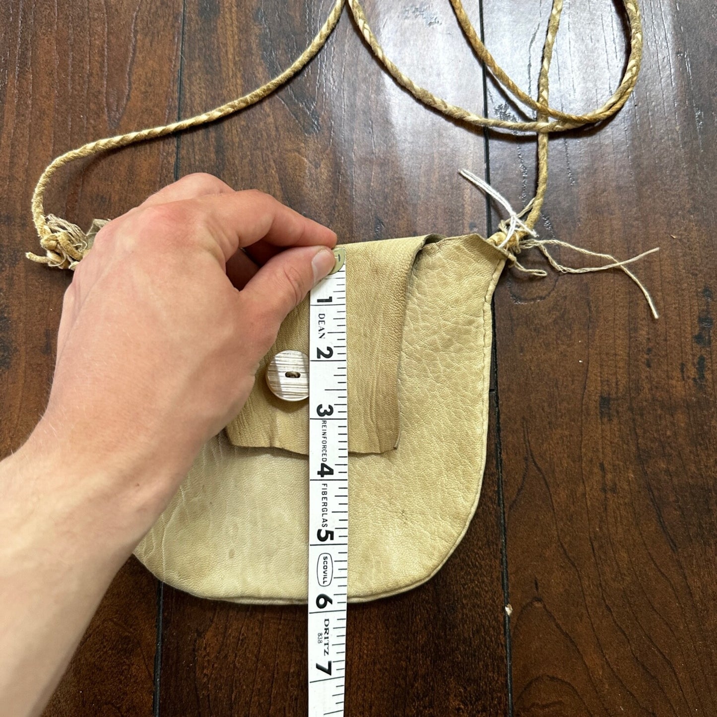 1970s Handmade VTG Crossbody Messenger Bag Leather Handbag Purse Cowgirl Twill