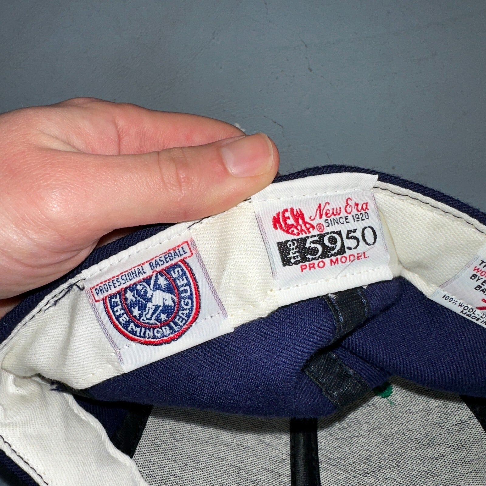 Eugene Emeralds Ems Fitted 7 3/8 Hat Minor League Professional Baseball VTG Wool