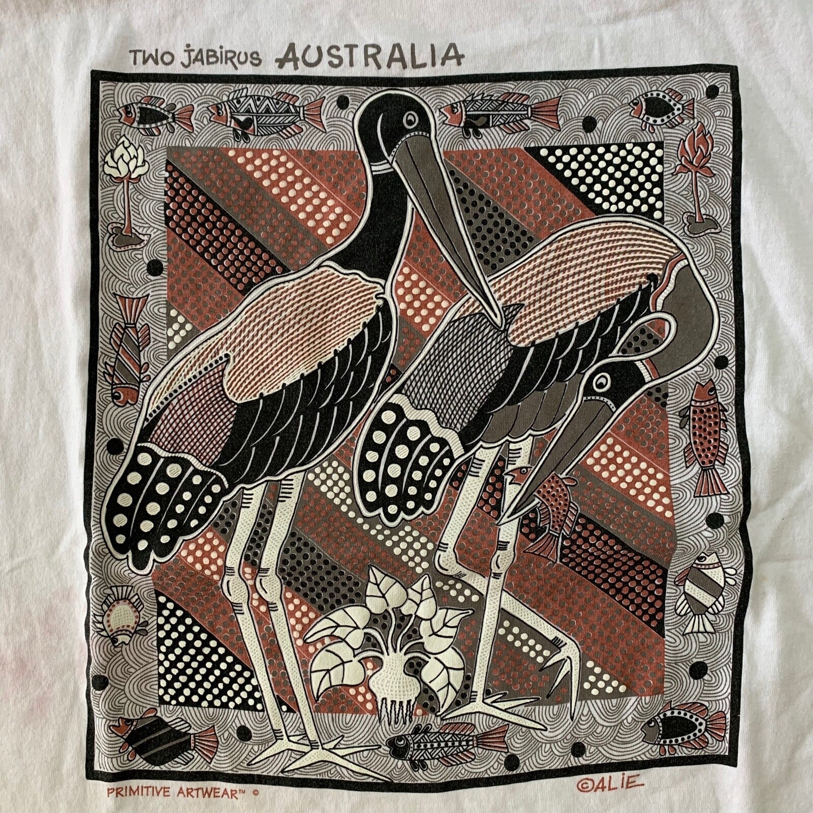 Australia Vintage T Shirt Travel Birds Pelican Ocean Beach Vacation Travel Rap