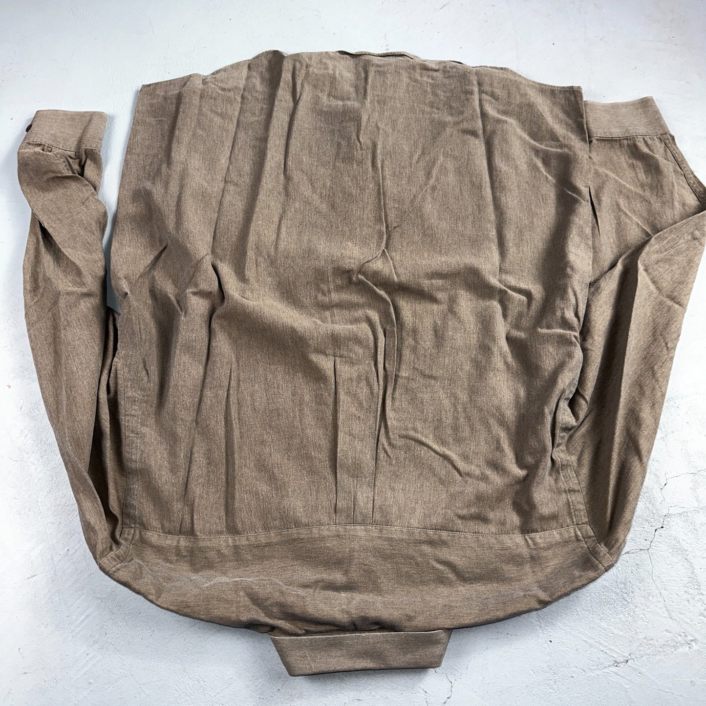 Cotton Reel Men's Long Sleeve Button Down Shirt Size L Brown Gray VTG 90s Canada