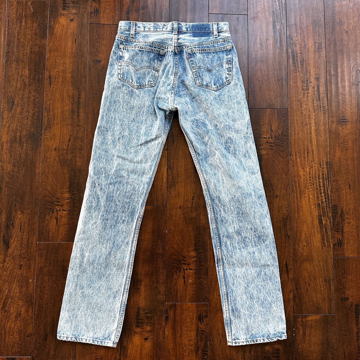 VTG 90s Levis 501 Button Fly 33x34 USA Tag Jeans Acid Wash 80s Act 30x33