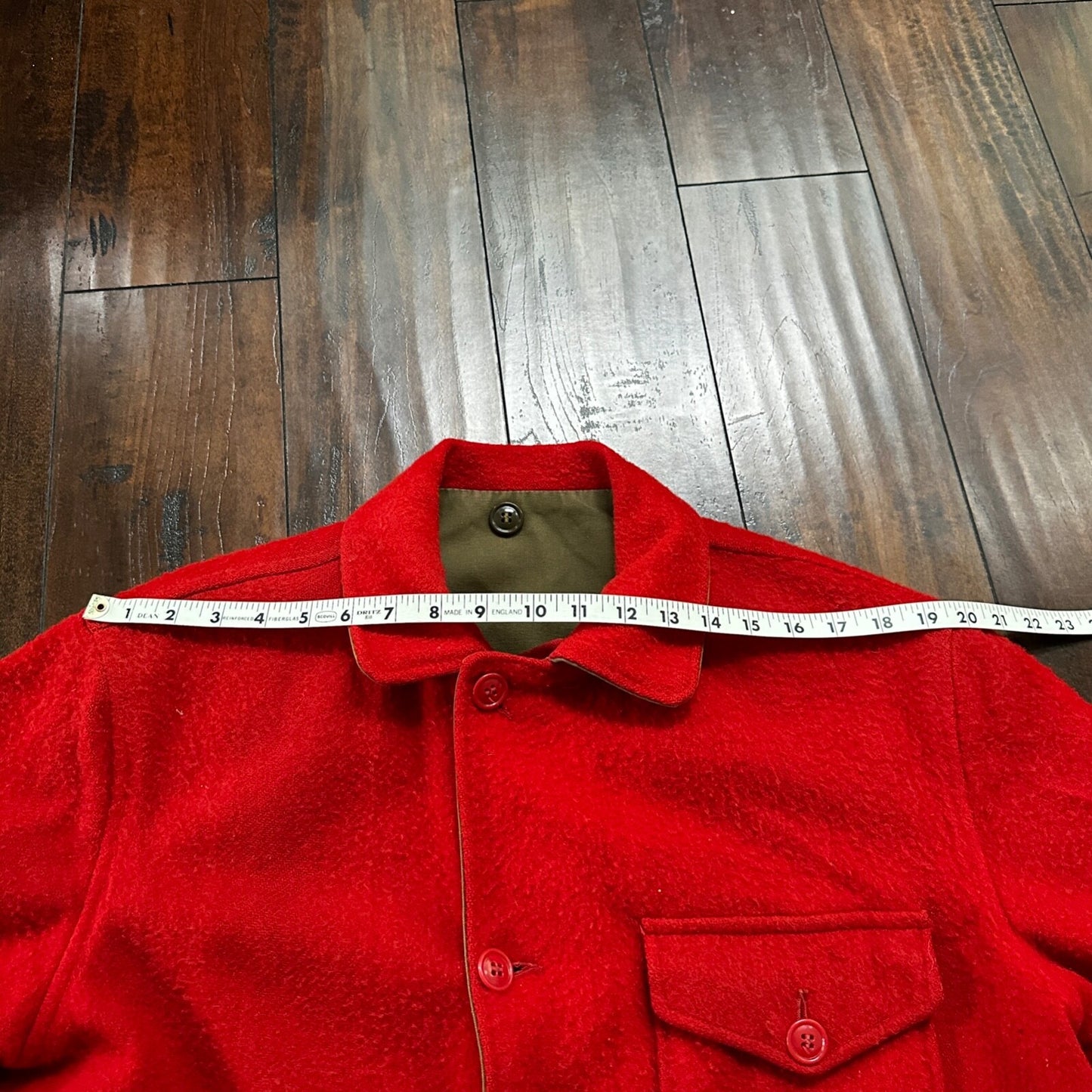 VTG 40s 50s Wool Western Coat Jacket Rockabilly Red Military Green WWII RARE