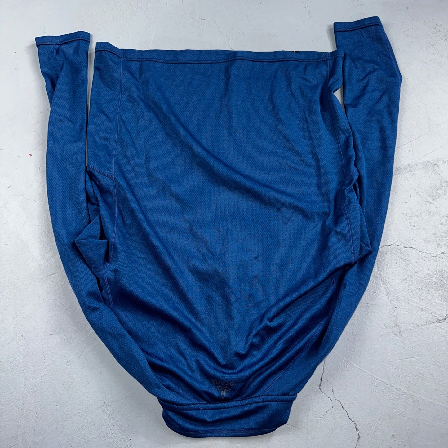 USA Prana Mens S 1/4 Zip Sweater Polyester Blue Outdoors Active Jacket