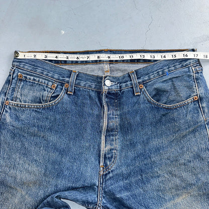 Levis 501 Vintage Y2K XX Straight Leg Jeans Blue Med Wash 34x34 Act 34x33