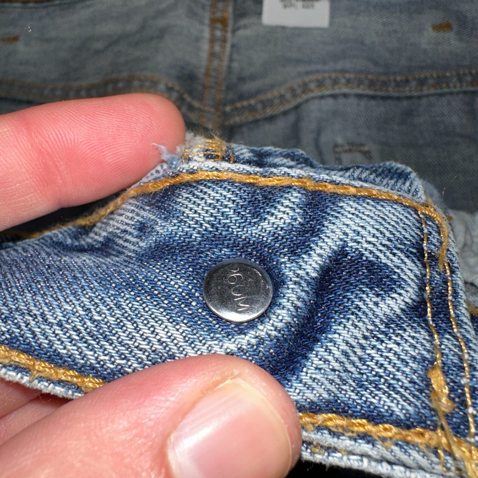 Levis 501 Vintage 90s XX Straight Leg Jeans Y2K Light Wash 38x32 Act 38x32