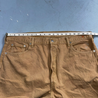 Levis 501 Vintage 90s USA XX Straight Leg Jeans Khaki Brown Wash 42x32 Act 40x32
