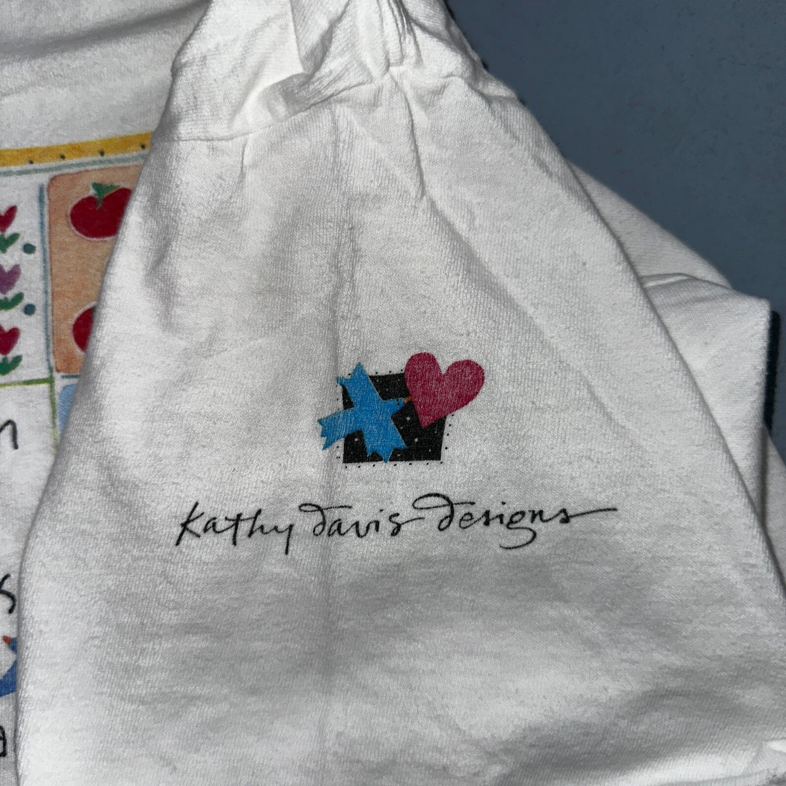 Garden Earth Artsy Art Hipster VTG T Shirt Kathy Davis Designs 90s Single Stitch