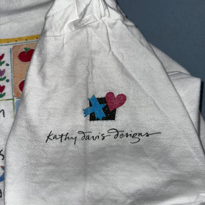 Garden Earth Artsy Art Hipster VTG T Shirt Kathy Davis Designs 90s Single Stitch