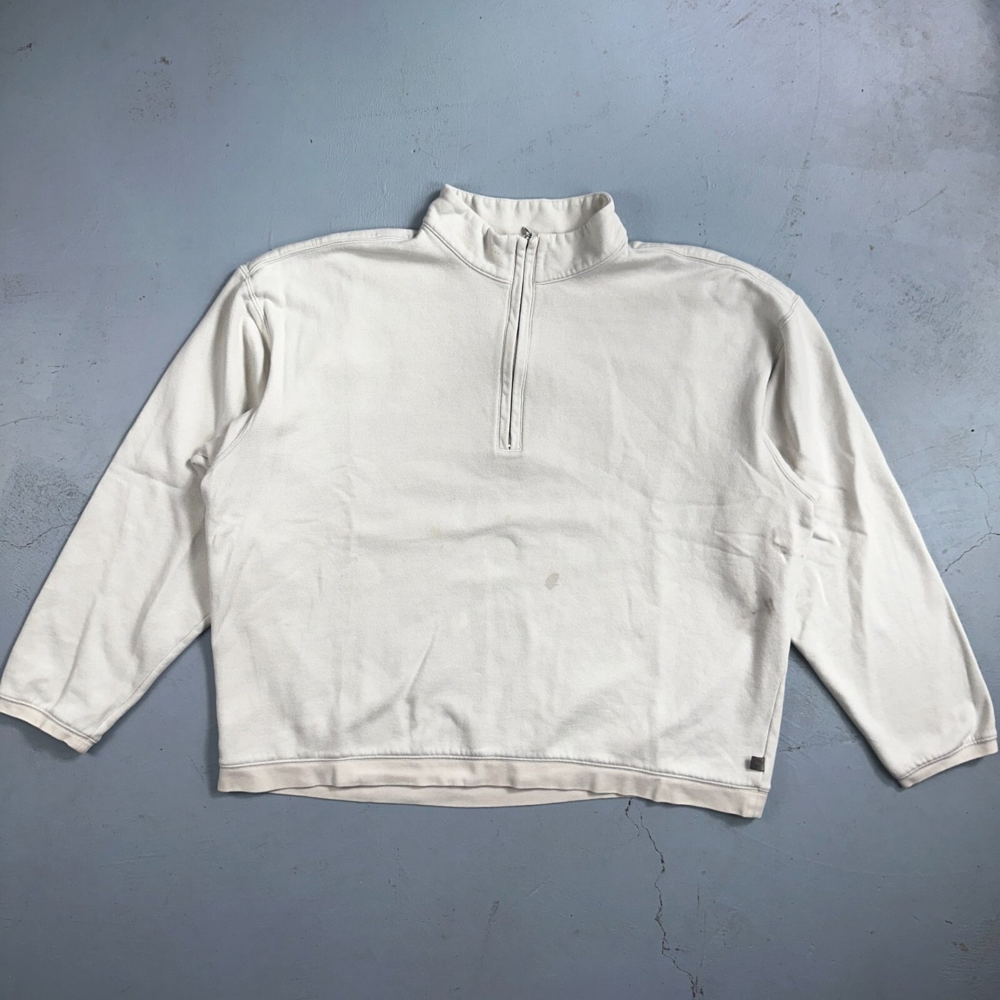 Nike Sweatshirt Mens 2XL White Pull Over Quarter Zip Golf Vintage Y2K