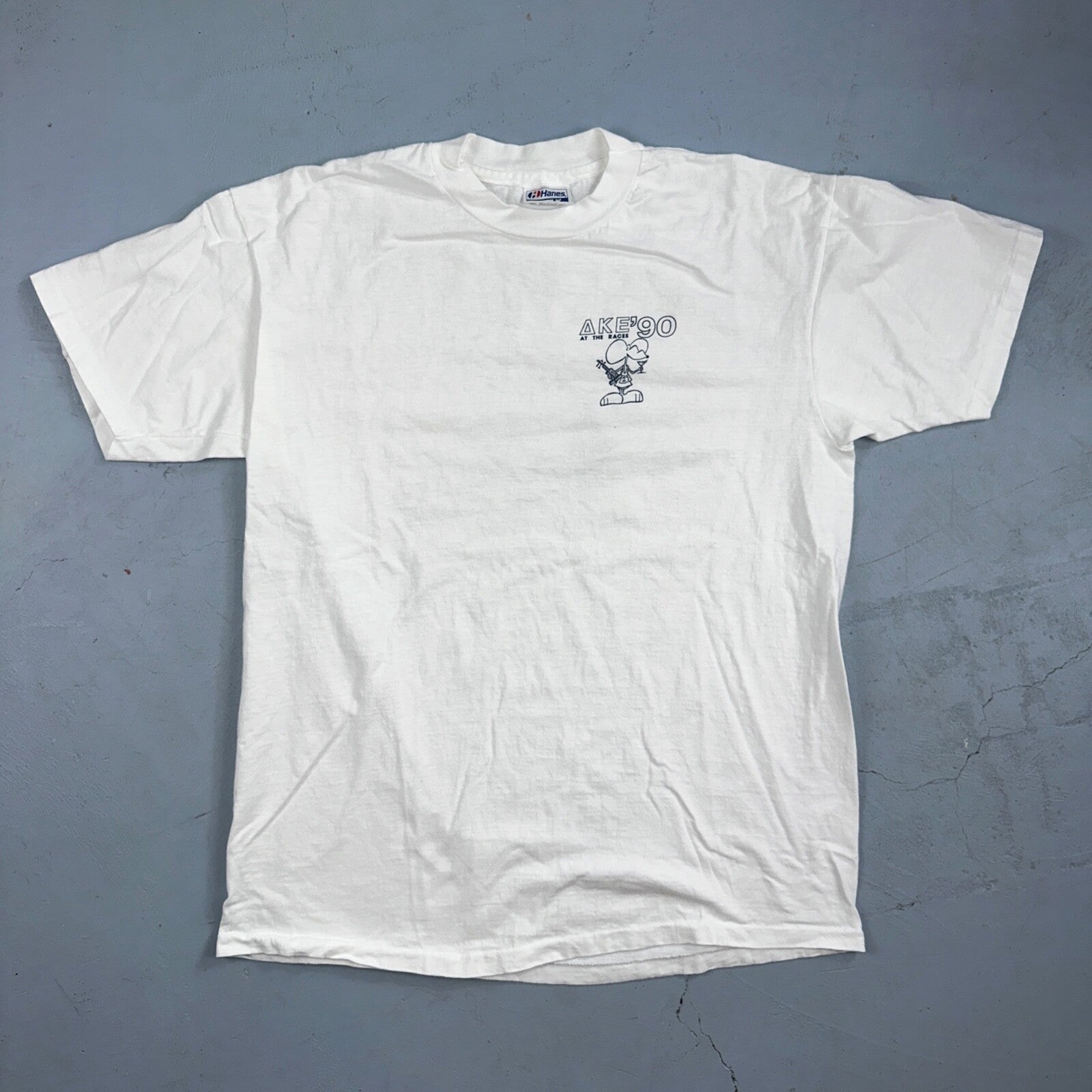 Rat Race Hanes Beefy XL Crazy VTG T Shirt 90s College Running 27 Funny Random