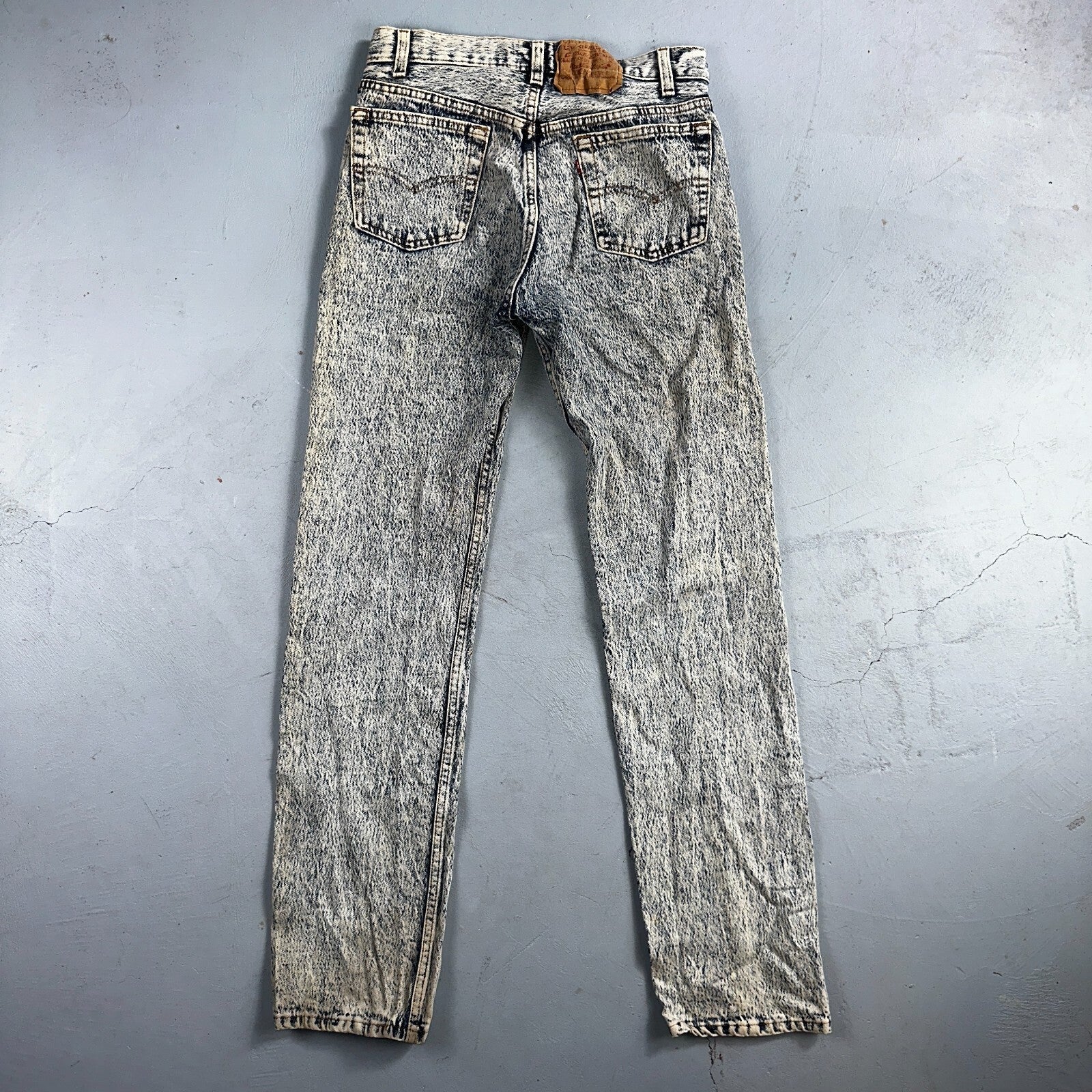 Levis 501 Vintage 80s USA XX Straight Leg Jeans Blue Acid Wash 30x34 Act 28x32