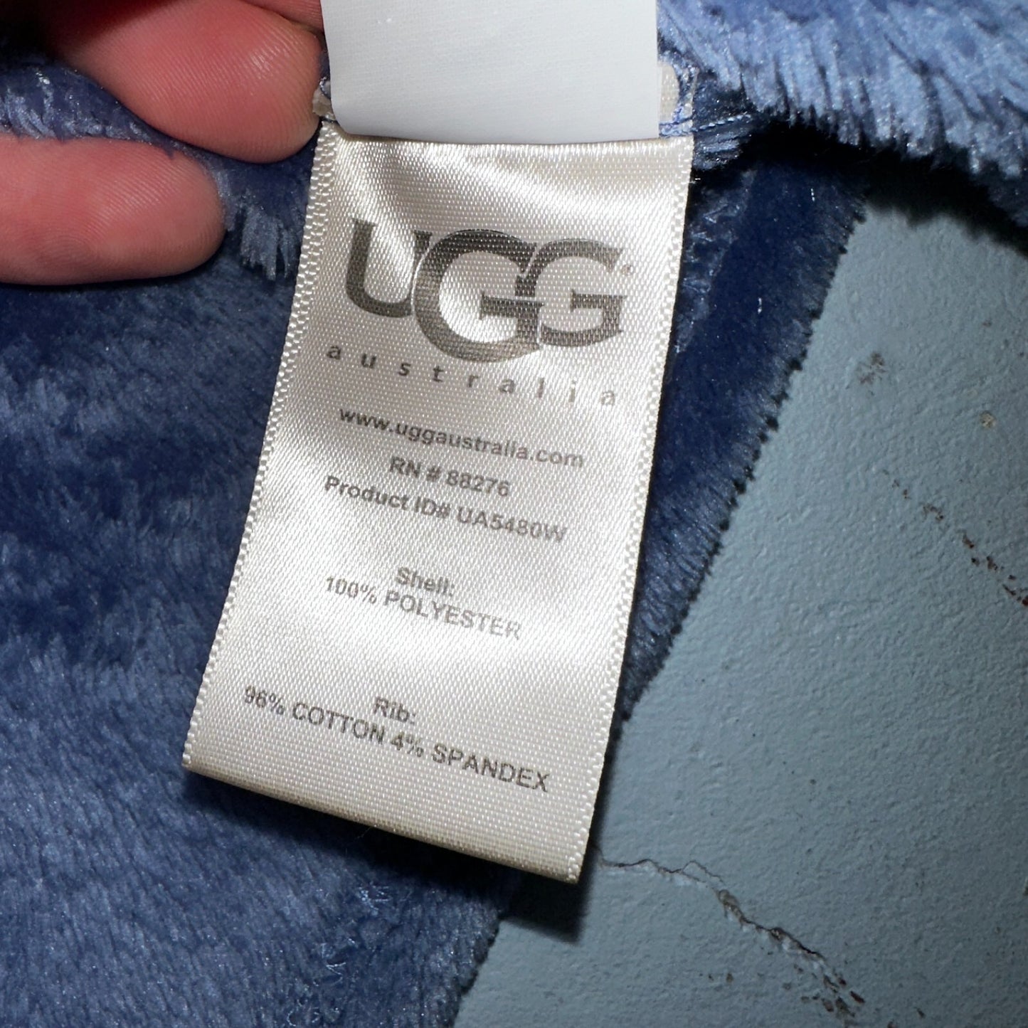 UGG Soft Surroundings Fleece Vest Hooded Blue Soft Cardigan Cozy M/L