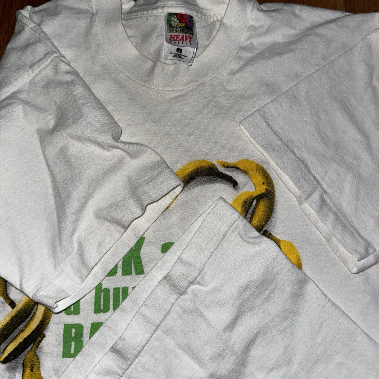 USA Track Field Funny Bananas VTG T Shirt 90s Single Stitch 25K Quote Fruit Joke