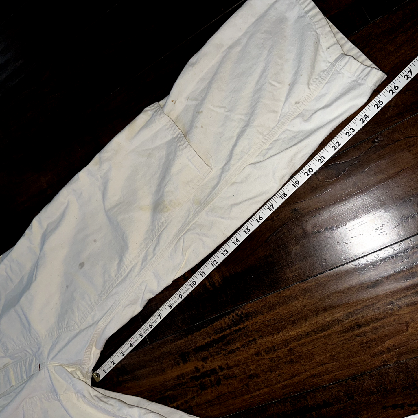 Powerhouse BIB Overalls MONTGOMERY WARD White Denim Workwear 60s 50s Union