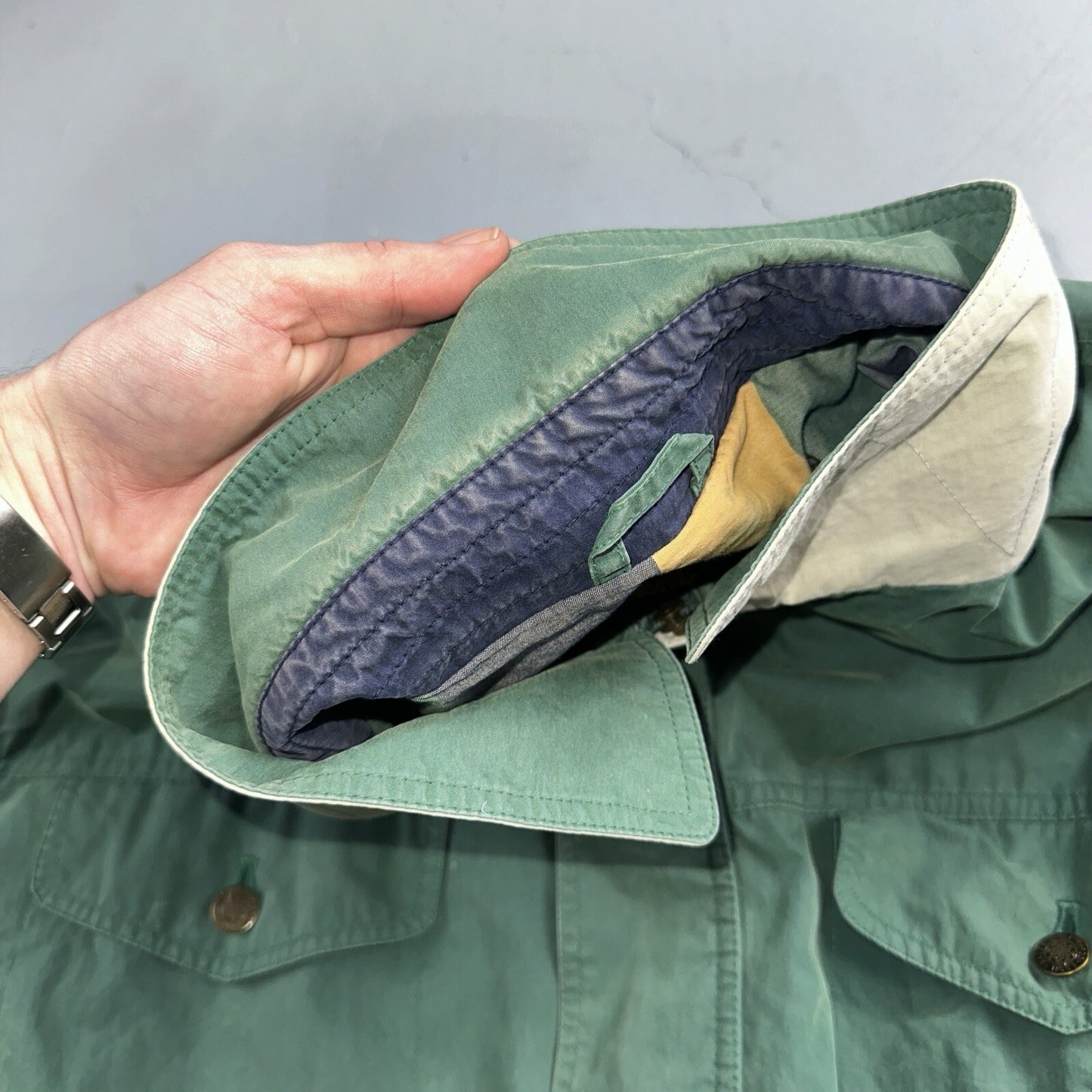 Eddie Bauer VTG Jacket L Full Zip Garden Chore Faded 1980s 80s Rare Coat Hiking