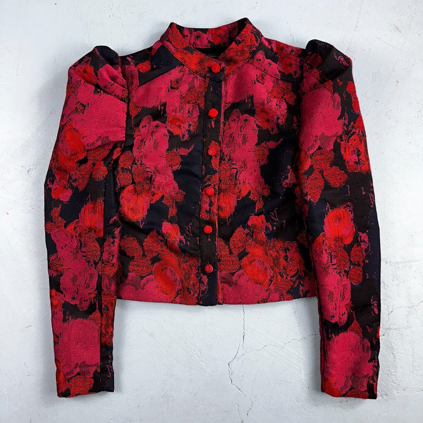 House Of Harlow 1960 Jacket Women Red Cropped REVOLVE Silvio Top Floral M