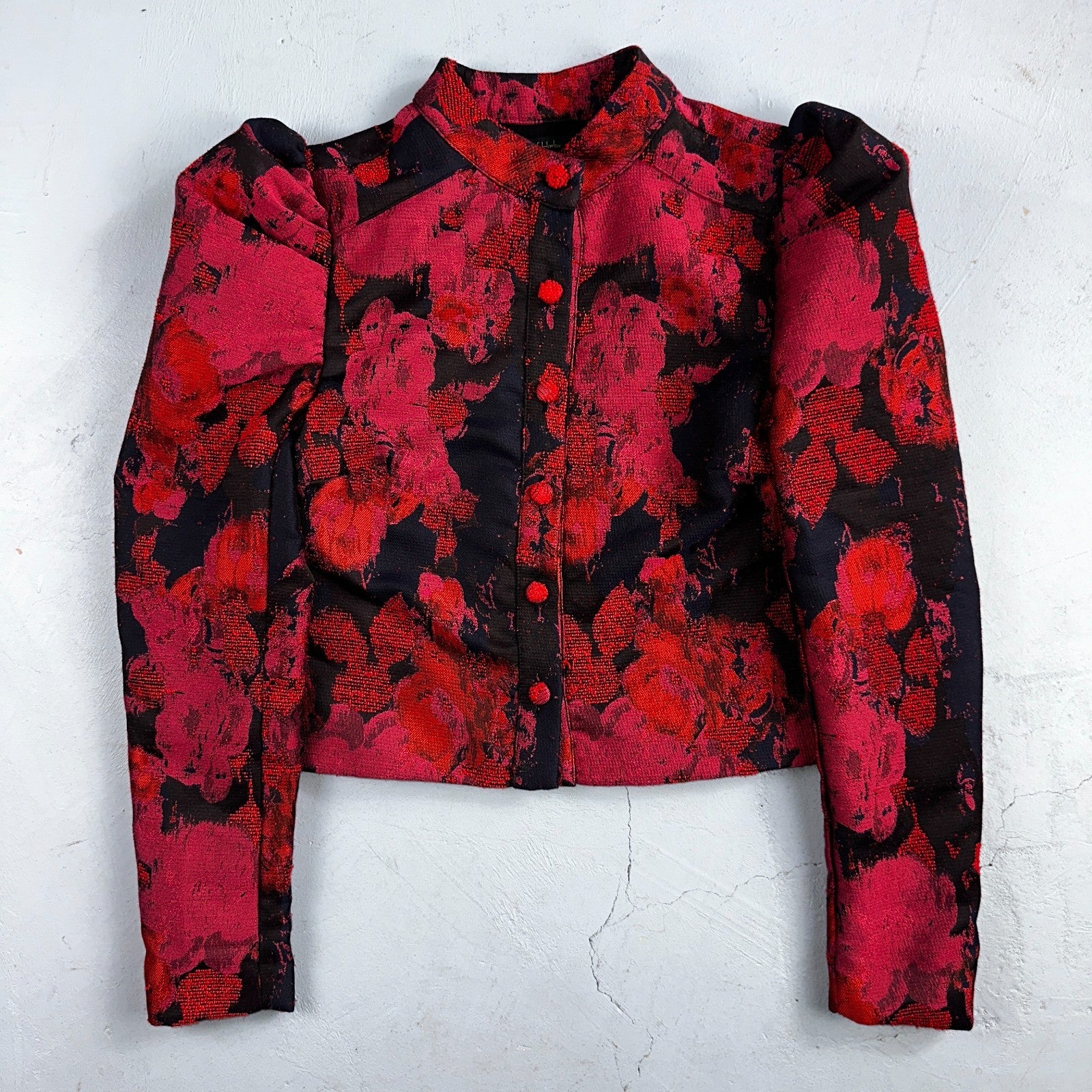 House Of Harlow 1960 Jacket Women Red Cropped REVOLVE Silvio Top Floral M