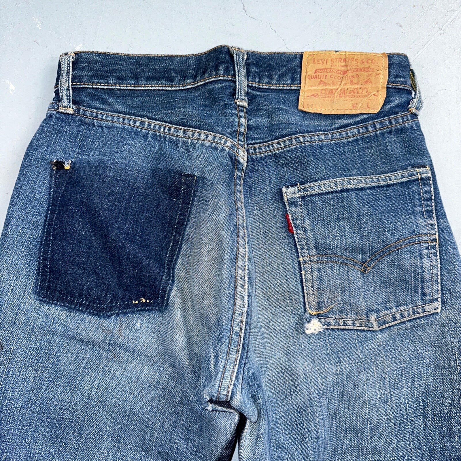 Levis 501 Big E Vintage 60s Redline Selvedge USA XX 1960s Jeans 66 Act 26x24