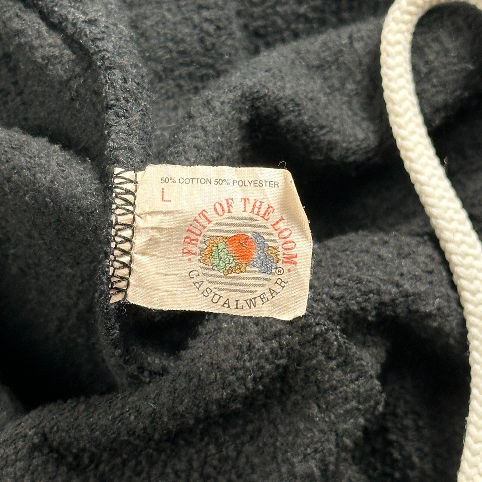 Vintage 70s FOTL Fleece Sweatpants Adult L Black Made In USA Champion 1970s