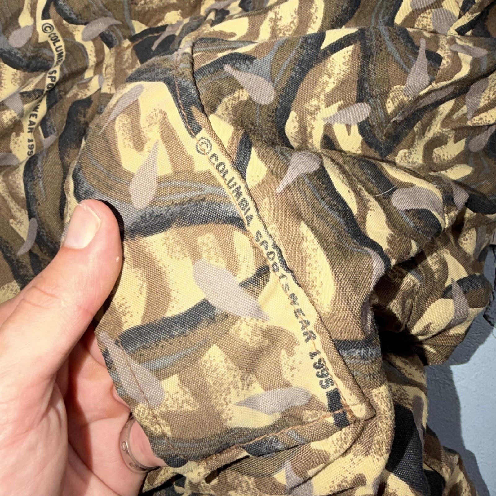Vintage Columbia Delta Marsh Camo Jacket Men's Large Full Zip Hunting 1995