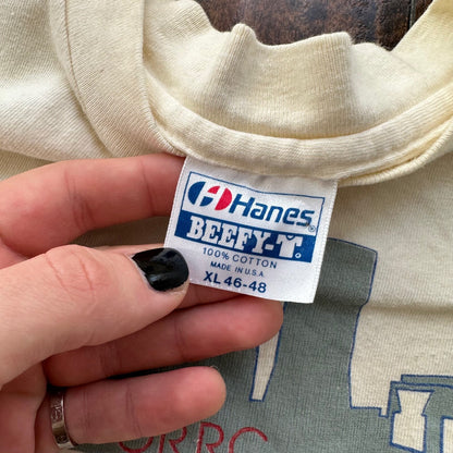 Portland Marathon Vintage T Shirt Used White 80s Running Road Runner 1986 Hanes