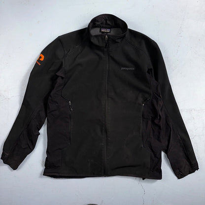 Patagonia Men’s L Black Adze Polartec Hybrid Jacket Coat Company Logo Full Zip