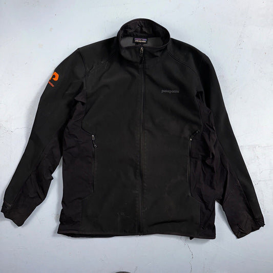 Patagonia Men’s L Black Adze Polartec Hybrid Jacket Coat Company Logo Full Zip